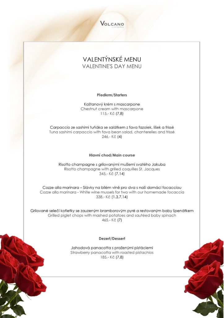 valentynske menu 2022